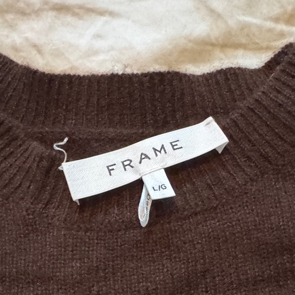 Frame Denim Dark Brown Crew Neck Sweater - Picture 4 of 4
